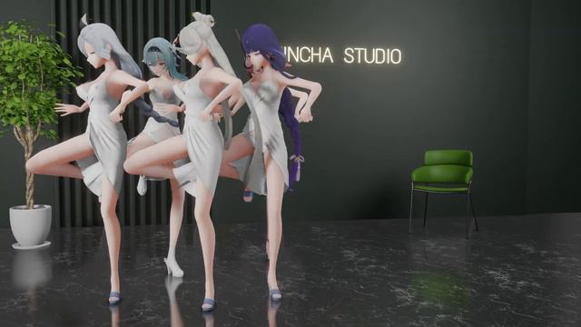 MMD Genshin Impact | Raiden X Yae Miko X Eula X Shenhe X Ningguang - ITZY - LOCO | Nincha Studio