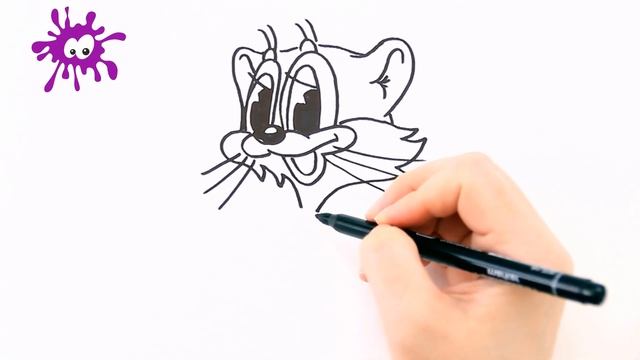 Как нарисовать Кота Леопольда / Мультик раскраска для детей / Раскрась Ка смотреть онлайн