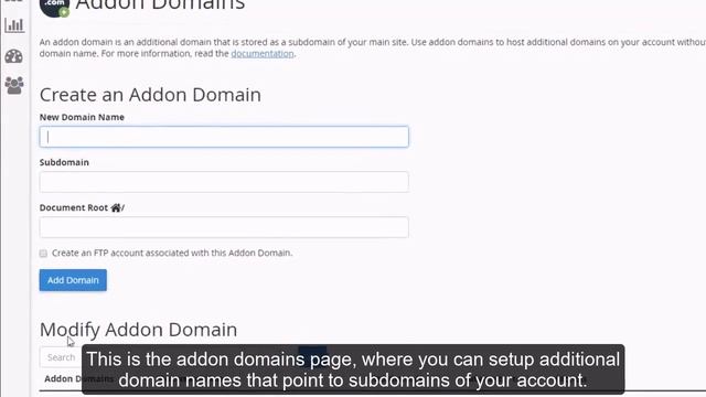 How to create an addon domain in cPanel? смотреть онлайн