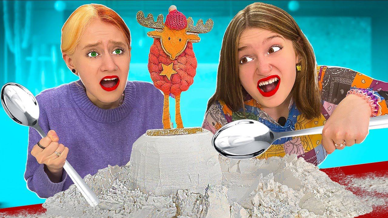 Кто НЕ Уронет Лося с Горы Песка Челлендж!! смотреть онлайн