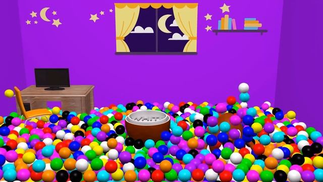 DibusYmas Crazy Ball Pit Show 3D for Kids to Learn Colors with Surprise Eggs Balls смотреть онлайн