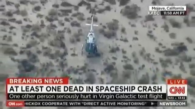 SpaceshipTwo Crashes in Virgin Galactic Test Flight, At Least 1 Dead смотреть онлайн
