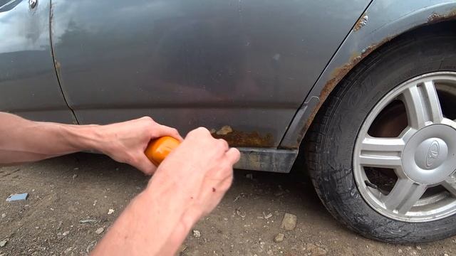 КАК УБРАТЬ РЖАВЧИНУ С АВТО!!! тест дешевой химии с магазина БИ-БИ. смотреть онлайн