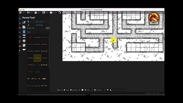 EP.02 Dungeon Map Timelapse Black & White (Printer-Friendly) Dungeondraft смотреть онлайн