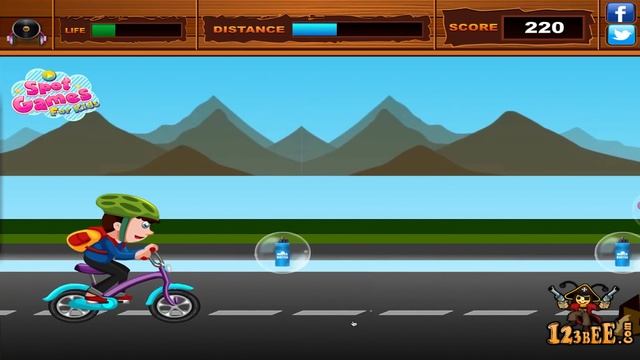 Smart Boy Ride bicycle race video Gameplay | Spot games for Kids смотреть онлайн