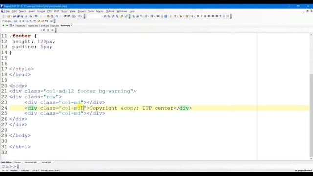 Include Page [ Footer ] to all web site pages In PHP #25 смотреть онлайн