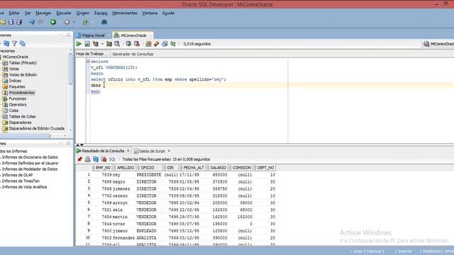 Creación de bloque PL-SQL , cursores y atributo TYPE смотреть онлайн