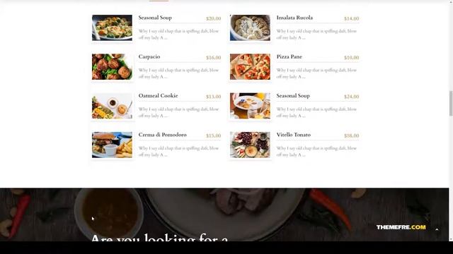 Fuwari - Restaurant WordPress Theme food menu cafeteria смотреть онлайн
