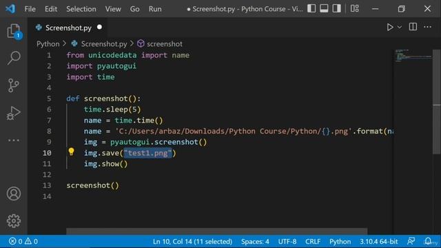 ScreenShot Application | Python Practical Course смотреть онлайн