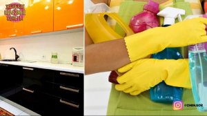 Чистка ФАСАДОВ ГЛЯНЦЕВОЙ КУХНИ! Как Поддерживать Порядок? Будет Идеально Чисто!