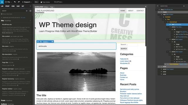 11 - Create a new WordPress template from the Index page смотреть онлайн