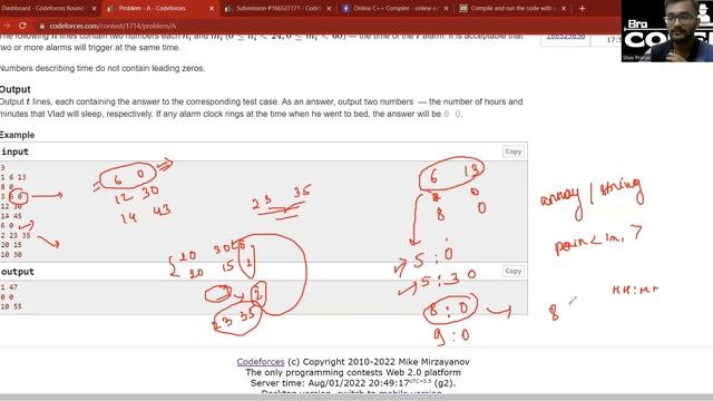 A. Everyone Loves to Sleep | Codeforces Round 811 | Division 3 | Div 3 | Hindi смотреть онлайн