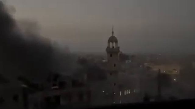 Третья мечеть за сутки атакована Израилем.Авиация Израиля нанесла удар по мечети Аль-Мустафа. смотреть онлайн