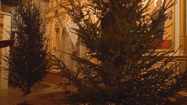 Рождественская служба в храме Успения Пресвятой Богородицы, Калуга. 2021год. смотреть онлайн