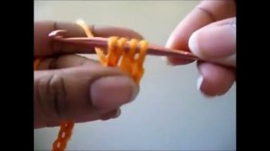 столбики с накидом, провязанные вместе