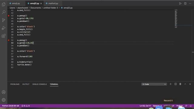 Draw emoji in python смотреть онлайн