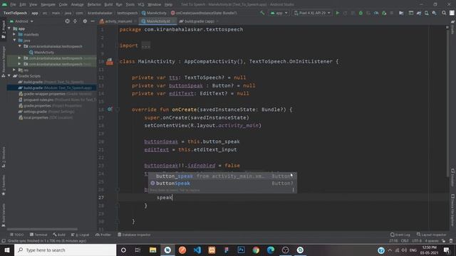 Text To Speech in Android Studio | Kotlin | Android Tutorials смотреть онлайн