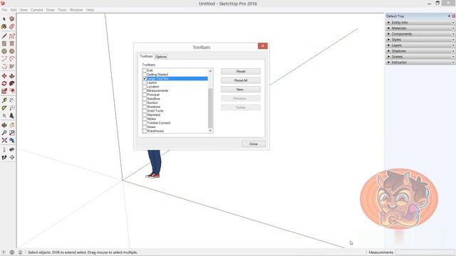 Неделя 1 Знакомство со SketchUp - 01 Интерфейс Windows смотреть онлайн