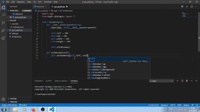 Membuat GUI Python PyQt5 di Visual Studio Code смотреть онлайн