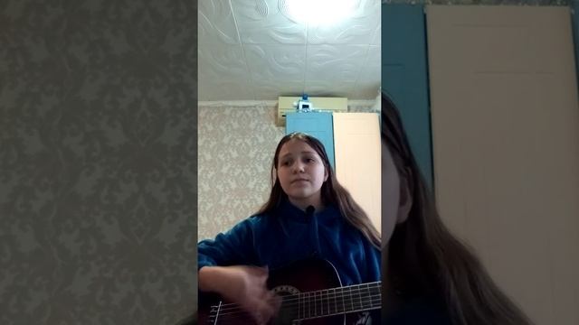 Христианская песня "Падал снег" на гитаре . смотреть онлайн