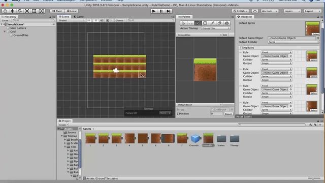 Rule Tiles Unity 2d Tutorial 2019 For Making Tilemap Unity or Unity Tilemap Unity Tile For Beginner смотреть онлайн