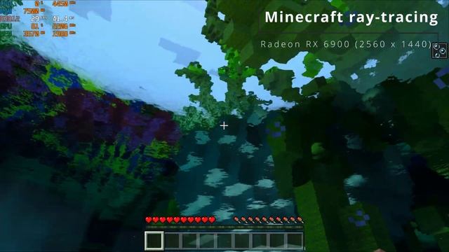 Minecraft with ray tracing on AMD Radeon RX 6900 смотреть онлайн