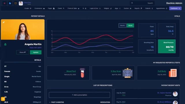 Bootstrap 5 Admin Dashboard Medical with Responsive UI Kit – Doclinic смотреть онлайн