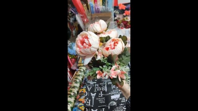 Пионы. Пионовидные розы. Искусственные цветы смотреть онлайн