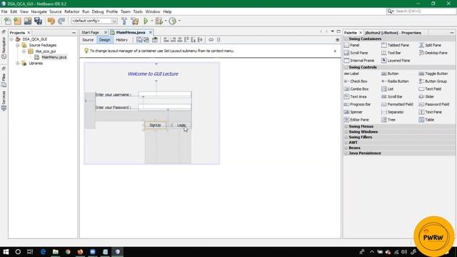 JAVA | GUI Login Window Using Netbeans | Programming with Rana Waqas смотреть онлайн