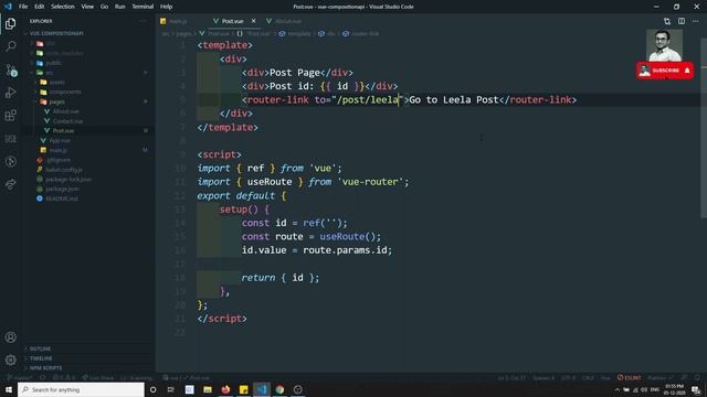 113. Get route params into the component by useRoute and props in Composition API - Vuejs | Vue 3. смотреть онлайн