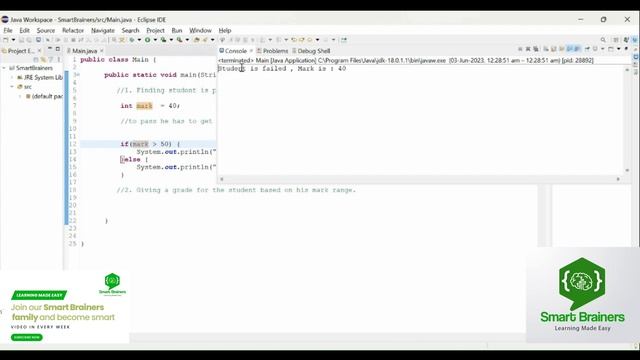 Java Conditional Statement - Code Example in Eclipse смотреть онлайн