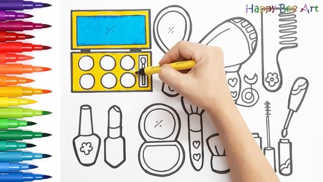 Makeup Kit Drawing and Coloring | How to Draw Makeup Kit Step by Step смотреть онлайн