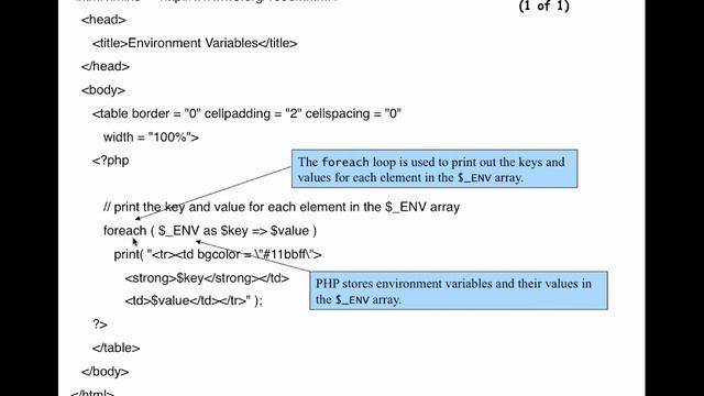 PHP ENV Variable смотреть онлайн