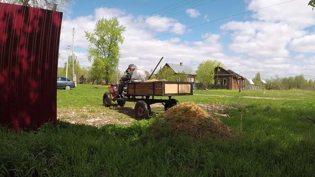 Самодельный прицеп для мотоблока, грузоподъёмность. смотреть онлайн
