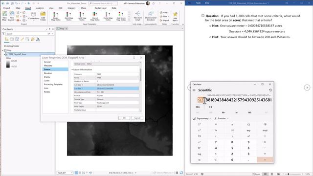 Hydrology in ArcGIS Pro, Lab Exercise 1: Calculating Areas from Raster Datasets смотреть онлайн