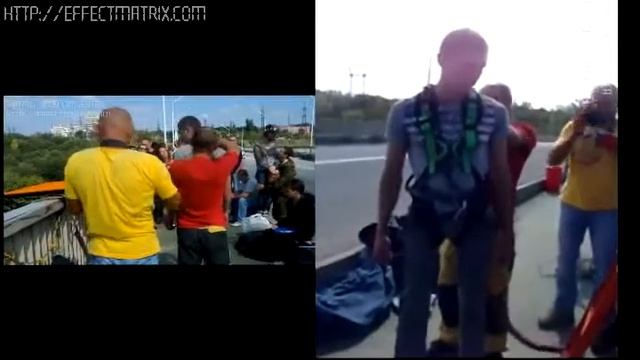 Прыжок с арочного моста. г.Запорожье. 01.09.12 (г.Валки) смотреть онлайн