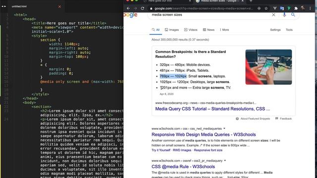 How to use CSS media query - Making Webpage responsive смотреть онлайн