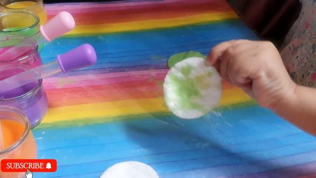 Cotton Pad Art Activity with Watercolors смотреть онлайн