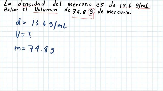 Hallar el volumen conociendo la masa y la densidad смотреть онлайн