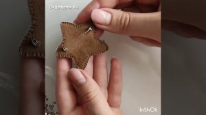 Обработка края броши пайетками, как пришить пайетки, брошь из бисера / how to sew sequins