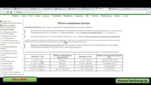 Урок №73. Анализ, область определения функций смотреть онлайн