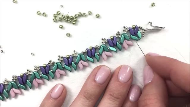 Magnolia Bracelet- DIY Jewelry Making Tutorial By PotomacBeads
