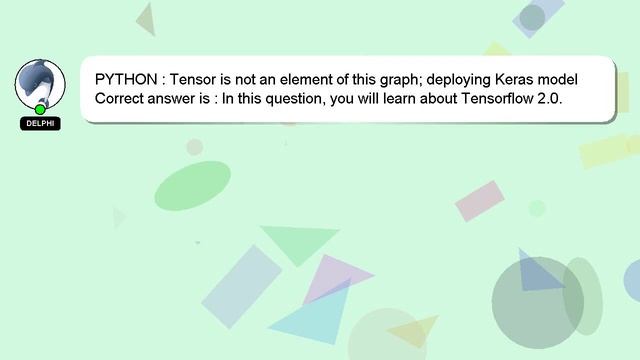 PYTHON : Tensor is not an element of this graph; deploying Keras model смотреть онлайн