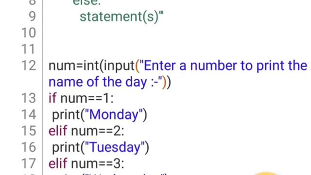 If elif else statements(Conditional block/statement in Python) смотреть онлайн