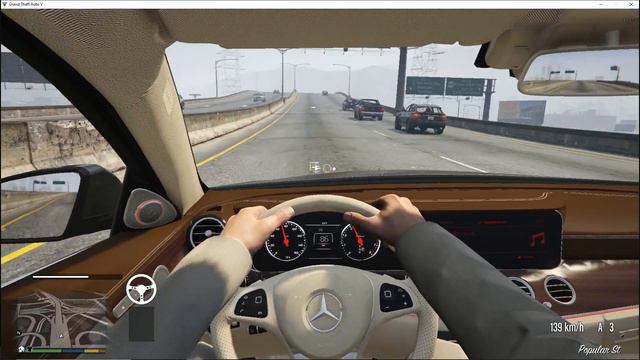 2017 Mercedes E300 W213 // GTA V Realistic Driving | Logitech Steering Wheel смотреть онлайн