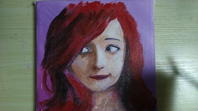 Acrylic Painting / How To Paint A Girl With Red Hair./Easy Painting Tutorial #167
