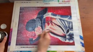 Алмазная мозаика - покрытие лаком готовой работы