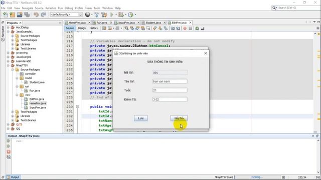 Java Swing - Sửa dữ liệu từ bảng với JDialog Form - P2 смотреть онлайн