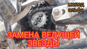 Как поменять ведущую звезду? | мопед альфа