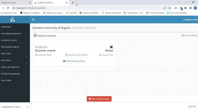 Academics Oracle - Student Module смотреть онлайн